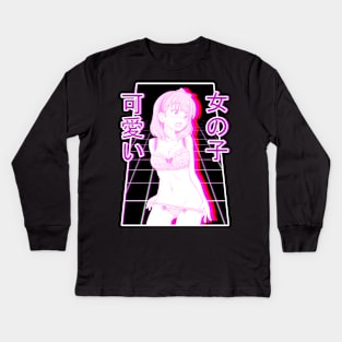 Aesthetic Japanese Girl 28 Kids Long Sleeve T-Shirt